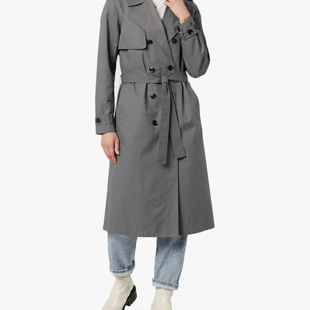 Classic Gray Women's Trench Coat